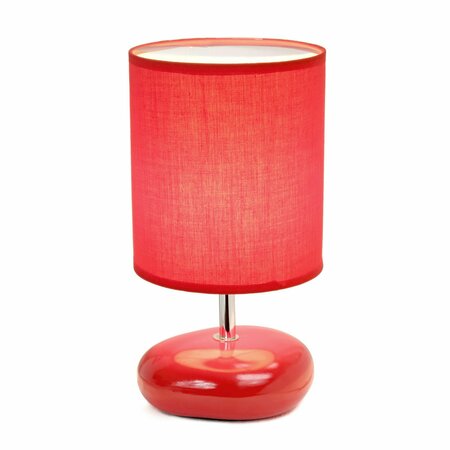 Creekwood Home 10.24-in. Traditional Mini Round Rock Table Lamp, Red CWT-2017-RE